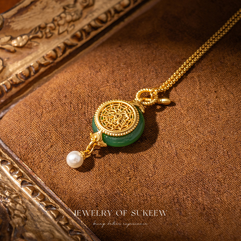 新中式龙腾鼓气质百搭项链