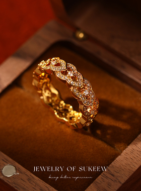 SUKEEW/酥可 「祥纹」新中式镂空葫芦戒指女轻奢气质简约优雅指环