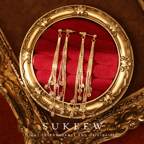 SUKEEW/酥可 超闪时尚百搭蛇骨耳环233006