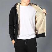 秋冬季 男人干活穿 衣服耐磨耐脏保暖羊羔绒外套便宜上班工作服男