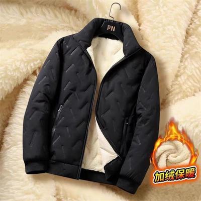 男人冬季干活穿的外套耐磨耐脏加绒加厚棉衣拉链防寒保暖开衫夹克