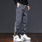 纯棉裤 束脚收口工装 子 男潮牌宽松大码 外贸尾货清仓捡漏休闲运动裤