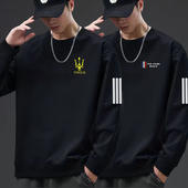 大码 建筑工地耐磨工作服男款 t恤春秋季 宽松运动上班劳保套头卫衣