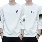 春秋季 卫衣男ins潮流宽松印花美式 打底t恤青少年潮牌三杆衣服帅气