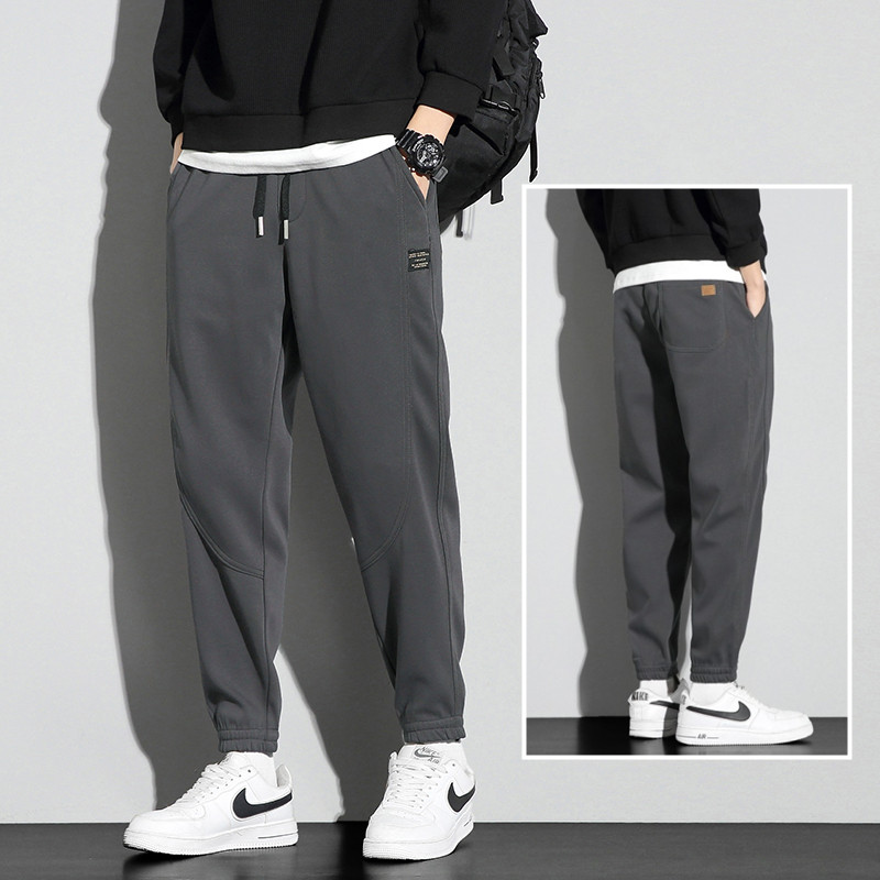 裤子男秋冬款宽松百搭束脚