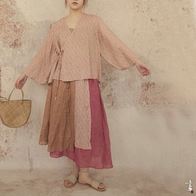 言午葵原创设计宋制宽袖