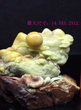 芙蓉石原石寿山鸡血四川绿X699手工精品老青田封门青冻石雕小摆件