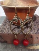 复古即时尚 原创设计复古国潮撞色原创设计耳夹耳饰