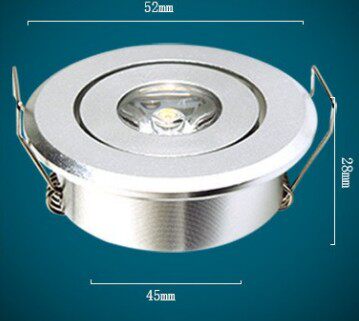 12V24V小射灯LED直流天花灯1W聚光灯全套嵌入式5cm-5.5cm彩色孔灯