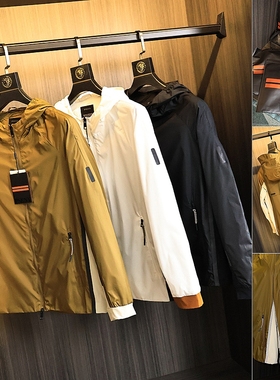 意大利PSENY/柜2980！夏季男士3M反光连帽透气网眼轻薄连帽夹克潮