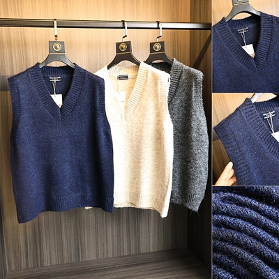 日系简约！含绵羊毛针织衫背心潮
