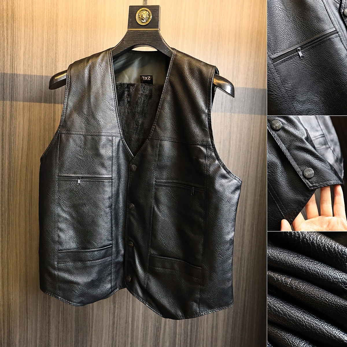 柔软细腻顺滑！PU皮马甲外套潮