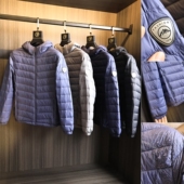 ODM公司大厂订单 秋冬男士 轻量化科技防泼水户外轻薄连帽羽绒服潮