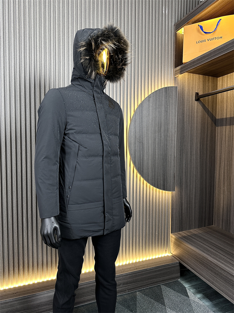 G货/90白鸭绒+真毛领羽绒服