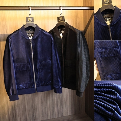 丝光灯芯绒面料！棒球领夹克潮