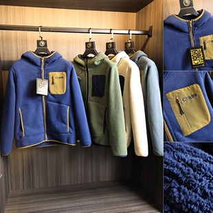 巨厚实保暖颗粒绒摇粒绒连帽夹克 秋冬男士 重磅900克 大牛货清仓