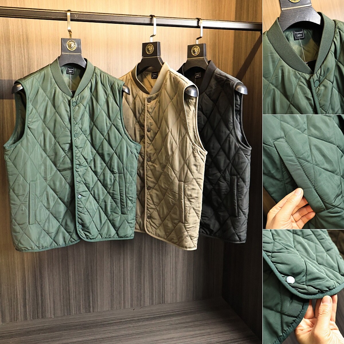 日系机能风！绗缝夹棉！秋冬男士纯色复古保暖棒球领休闲棉马甲潮,男装,常规马甲,淘宝优惠券,粉丝福利购,淘宝优惠卷