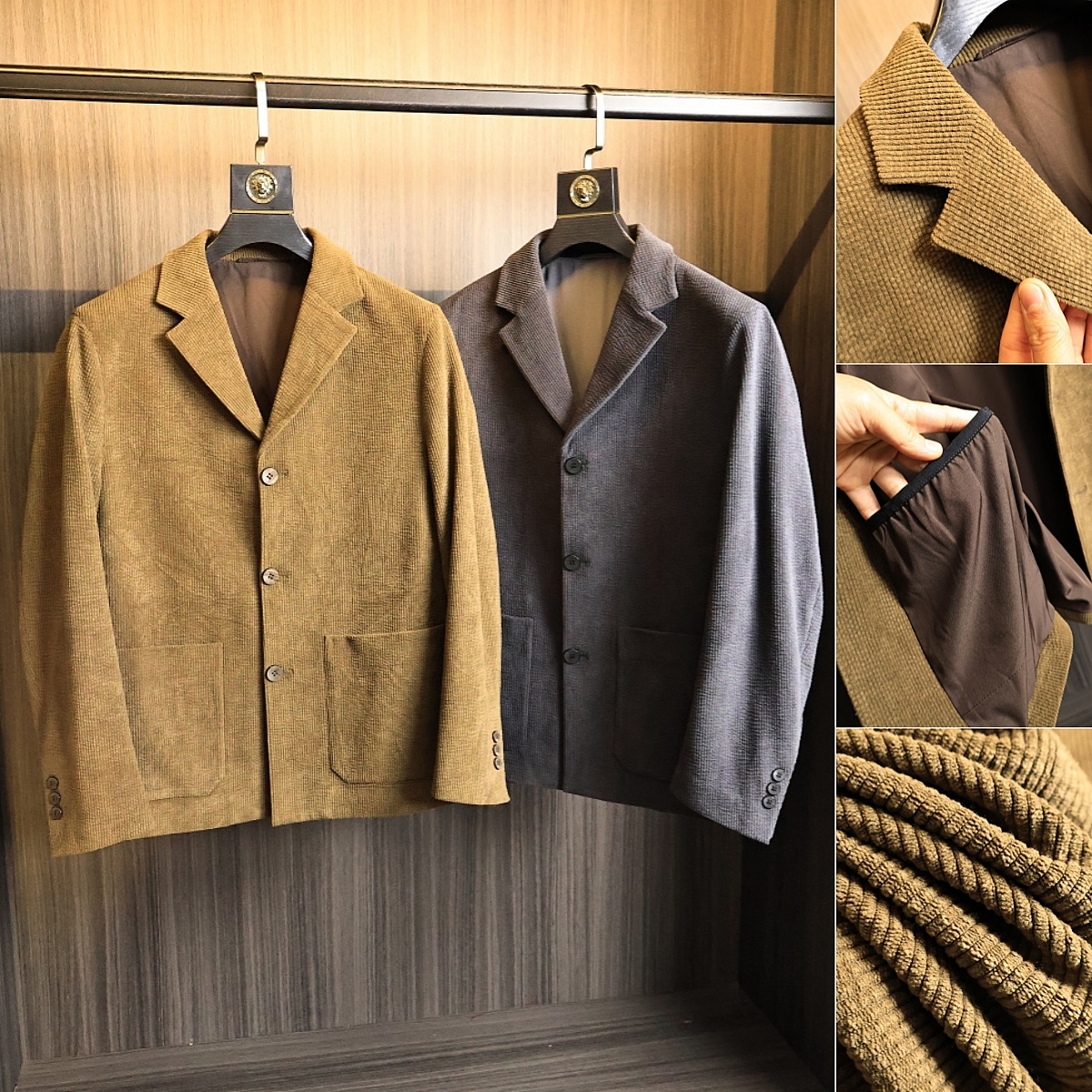 高奢老钱风！灯芯绒面料！西服潮