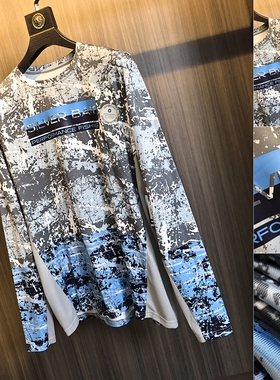 北美渔具系列【17.99美金】夏季男士防晒速干迷彩时尚长袖T恤衫潮