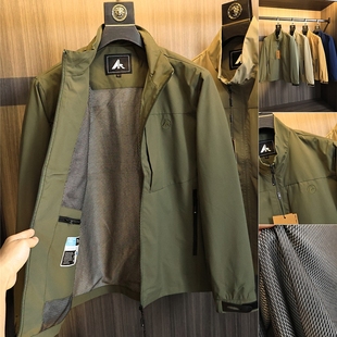 男士 秋季 抗皱耐磨户外运动立领夹克 3000级防水透气 7大功能性