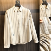 衬衫 H家 春秋男士 条纹轻商务百搭翻领长袖 品质超棒 莱赛尔混纺