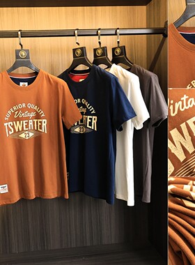 美式小众订单圆领短袖T恤衫