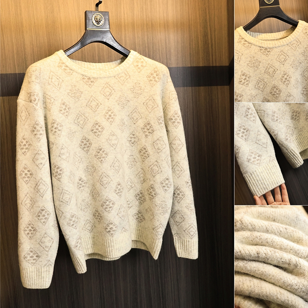 大捡漏订单绵羊毛混纺针织衫潮