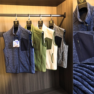 高效保暖 双面摇粒绒面料!秋冬男士纯色保暖加厚立领马甲外套潮