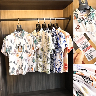 夏威夷度假风 衬衫 2025年夏季 翻领宽松潮流短袖 男士 日单设计师线
