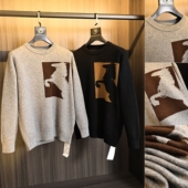 马提花针织衫 26.9绵羊绒混纺 轻奢线男士 秋冬保暖圆领宽松毛衣潮