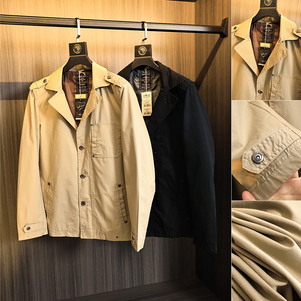 土耳其小众订单!成衣全棉洗水!秋季常规翻领舒适时尚风衣夹克男