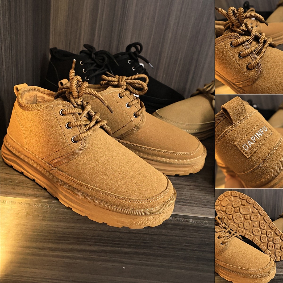 行走的火炉！一双过冬！冬季男士纯色加厚加绒大棉鞋时尚雪地靴潮,流行男鞋,时尚雪地靴,淘宝优惠券,粉丝福利购,淘宝优惠卷