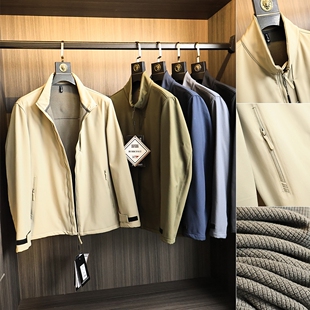 专业级户外!商旅系列!秋冬男士PC格绒防风防水立领软壳夹克外套