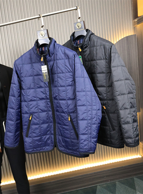 吊卡4389日元/日单*秋冬男士轻量型绗棉立领宽松复古休闲棉夹克潮