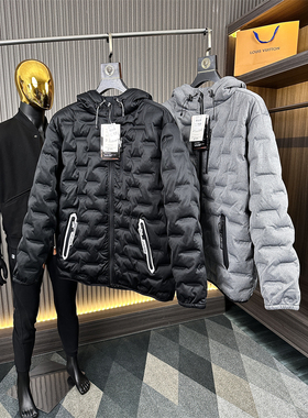 吊牌高达10780日元*秋冬男士纯色全压胶户外高端防寒连帽休闲棉衣