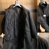 户外防水 秋冬男士 加厚保暖美式 可脱卸夹棉 机能长款 派克服风衣