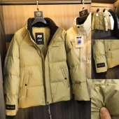肌理褶皱面料 蓬松保暖鸭绒填充立领羽绒服 男士 ODM公司货 冬季