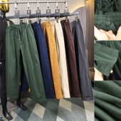 纯色基础百搭直筒松紧腰休闲裤 U品订单 男士 秋季 柜199全棉洗水