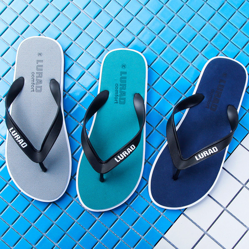 路拉迪人字拖男耐磨橡胶防滑拖鞋情侣沙滩夹脚凉拖个性夹拖潮防臭