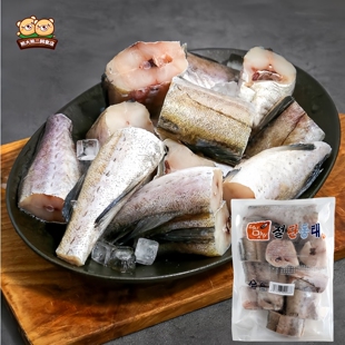 韩式 工艺料理食材明太鱼段鳕鱼汤冷冻去内脏切段800g新鲜海鲜鱼肉
