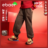 马年首发 EBAER男童加绒裤 子2025新年儿童拜年裤 加厚长裤 女童