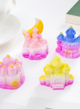 梦幻童话月亮城堡树脂摆件