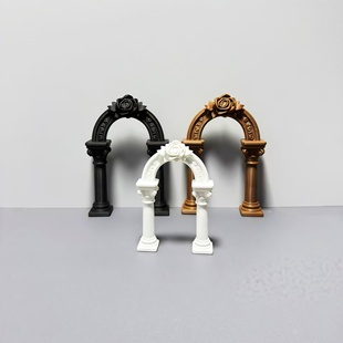 娃屋手工DIY配件 欧式罗马柱玫瑰花拱门模型吧唧托配件痛包痛板