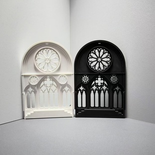 饰微型景观布景哥特式 装 模型建筑配件 风格 娃娃屋家居窗户欧式