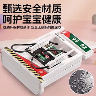 语音仿真加油站玩具儿童模型汽车红绿灯收费站男孩女孩礼物