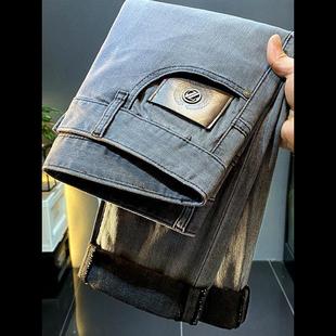 男士 牛仔裤 高端潮牌美式 休闲百搭修身 子 夏季 显瘦小脚痞帅长裤 薄款