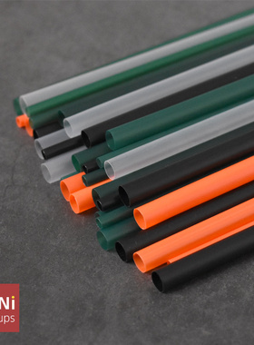 一次性塑料吸管珍珠奶茶果汁饮料用透明彩黑橙色粗细吸管独立包装