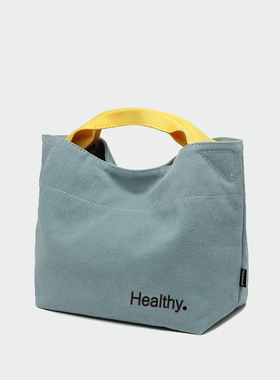 日式饭盒袋上班族简约帆布手提袋女手拎便当袋男手提包午餐袋大号