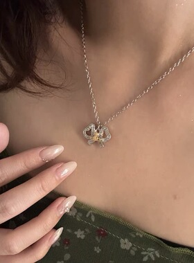 ins风高级感项饰星蝴蝶结锁骨链