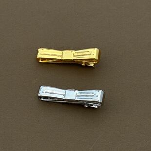 区区欧阳同款蝴蝶结发夹金属风立体百搭气质日系甜美鸭嘴夹发饰